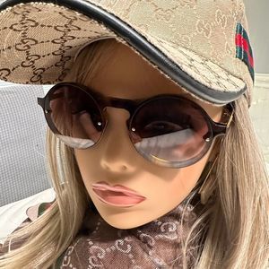 𝅺Alaxander McQueen Unisex Round Sunglasses